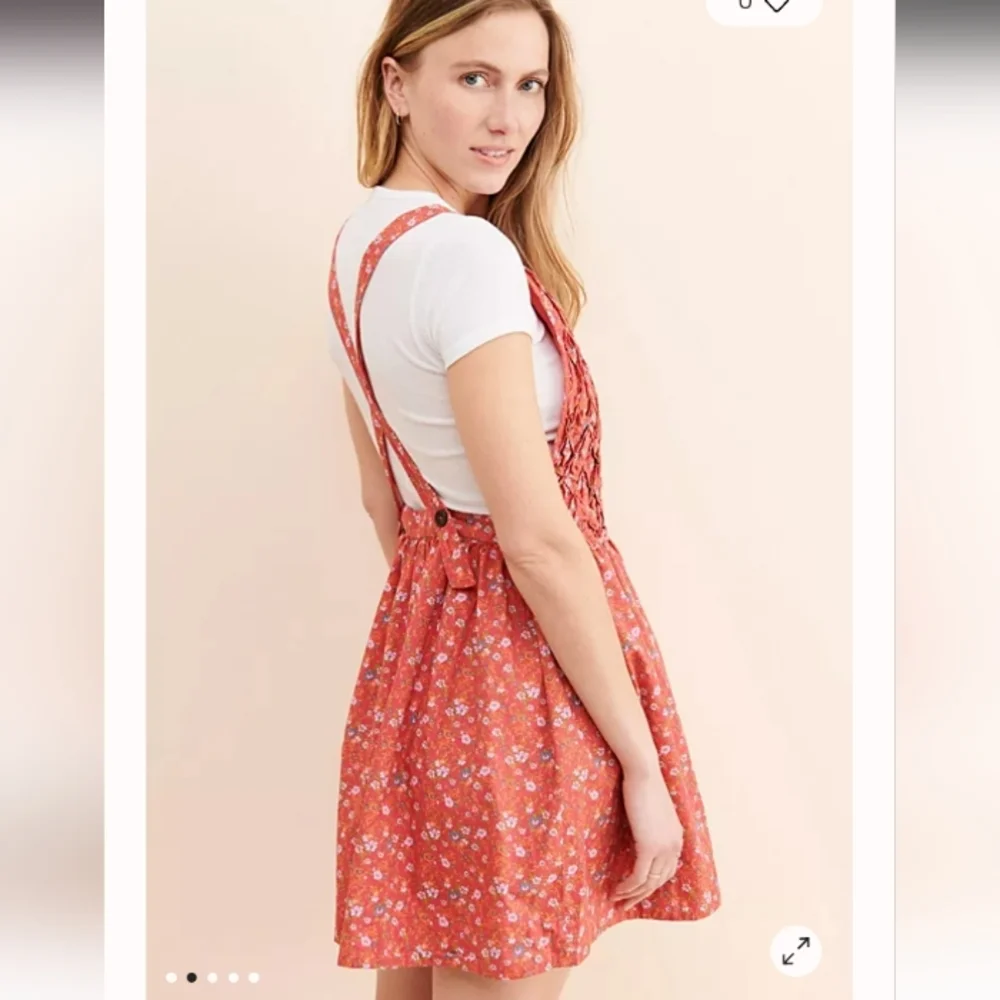 NWT Free People Cottage Core Floral Short Dress Smocked Front Poppy Combo - Picture 6 of 14